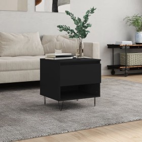Mesa de centro madera de ingeniería negro 50x46x50 cm de vidaXL, Mesas de centro - Ref: Foro24-830910, Precio: 36,92 €, Descu...