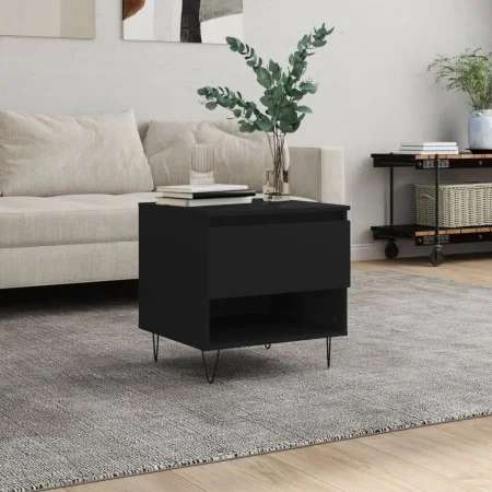Mesa de centro madera de ingeniería negro 50x46x50 cm de vidaXL, Mesas de centro - Ref: Foro24-830910, Precio: 36,59 €, Descu...