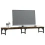Soporte pantalla madera ingeniería roble ahumado 105x23x15,5 cm de vidaXL, Bases y elevadores para ordenadores - Ref: Foro24-...