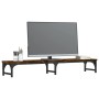 Soporte pantalla madera ingeniería roble ahumado 105x23x15,5 cm de vidaXL, Bases y elevadores para ordenadores - Ref: Foro24-...