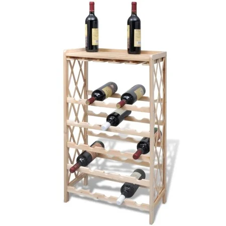Wine rack with shelves for 25 bottles solid fir wood by vidaXL, Wine racks - Ref: Foro24-241068, Price: 50,94 €, Discount: %