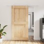 Puerta corredera con herrajes madera maciza de pino 100x210 cm en Puertas | Comprar online en Foru.es
