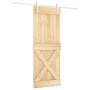Puerta corredera con herrajes madera maciza de pino 80x210 cm en Puertas | Comprar online en Foru.es