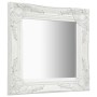 Espejo de pared estilo barroco blanco 40x40 cm en Espejos | Comprar online en Foru.es