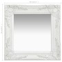 Espejo de pared estilo barroco blanco 40x40 cm en Espejos | Comprar online en Foru.es