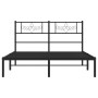 Estructura de cama con cabecero metal negro 140x190 cm de vidaXL, Camas y somieres - Ref: Foro24-355267, Precio: 99,92 €, Des...