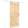 Puerta corredera con herrajes madera maciza de pino 90x210 cm en Puertas | Comprar online en Foru.es