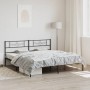 Estructura de cama con cabecero metal negro 180x200 cm de vidaXL, Camas y somieres - Ref: Foro24-355271, Precio: 104,25 €, De...