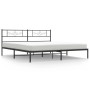 Estructura de cama con cabecero metal negro 180x200 cm de vidaXL, Camas y somieres - Ref: Foro24-355271, Precio: 104,25 €, De...