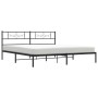 Estructura de cama con cabecero metal negro 180x200 cm de vidaXL, Camas y somieres - Ref: Foro24-355271, Precio: 104,25 €, De...