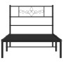 Estructura de cama con cabecero metal negro 90x190 cm de vidaXL, Camas y somieres - Ref: Foro24-355259, Precio: 69,38 €, Desc...