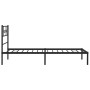 Estructura de cama con cabecero metal negro 90x190 cm de vidaXL, Camas y somieres - Ref: Foro24-355259, Precio: 69,38 €, Desc...