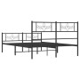 Estructura de cama cabecero y estribo metal negro 135x190 cm de vidaXL, Camas y somieres - Ref: Foro24-355284, Precio: 109,70...