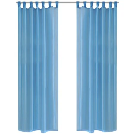2 Transparent turquoise curtains 140 x 225 cm by vidaXL, Curtains and curtains - Ref: Foro24-130207, Price: 23,99 €, Discount: %