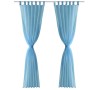 2 Cortinas turquesas transparentes 140 x 225 cm de vidaXL, Cortinas y visillos - Ref: Foro24-130207, Precio: 24,50 €, Descuen...