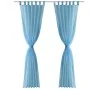 2 Transparent turquoise curtains 140 x 225 cm by vidaXL, Curtains and curtains - Ref: Foro24-130207, Price: 23,99 €, Discount: %