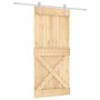 Puerta corredera con herrajes madera maciza de pino 95x210 cm en Puertas | Comprar online en Foru.es