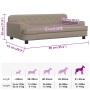 Cama para perros de cuero sintético color capuchino 90x53x30 cm en Camas para perros | Comprar online en Foru.es