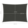 Toldo de vela gris antracita HDPE 160 g/m² 2x2,5 m de vidaXL, Sombrillas - Ref: Foro24-311061, Precio: 21,13 €, Descuento: %