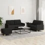Juego de sofás con cojines 3 piezas tela negro de vidaXL, Sofás - Ref: Foro24-3201286, Precio: 423,12 €, Descuento: %