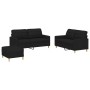 Juego de sofás con cojines 3 piezas tela negro de vidaXL, Sofás - Ref: Foro24-3201286, Precio: 444,29 €, Descuento: %
