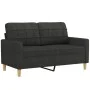 Juego de sofás con cojines 3 piezas tela negro de vidaXL, Sofás - Ref: Foro24-3201286, Precio: 423,12 €, Descuento: %