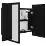 Armario espejo de baño con luz LED acrílico negro 60x12x45 cm de vidaXL, Tocadores de baño - Ref: Foro24-804957, Precio: 53,6...