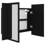Armario espejo de baño con luz LED acrílico negro 60x12x45 cm de vidaXL, Tocadores de baño - Ref: Foro24-804957, Precio: 53,6...
