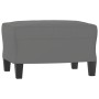 Reposapiés tela de microfibra gris oscuro 60x50x41 cm de vidaXL, Otomanas - Ref: Foro24-349343, Precio: 54,97 €, Descuento: %