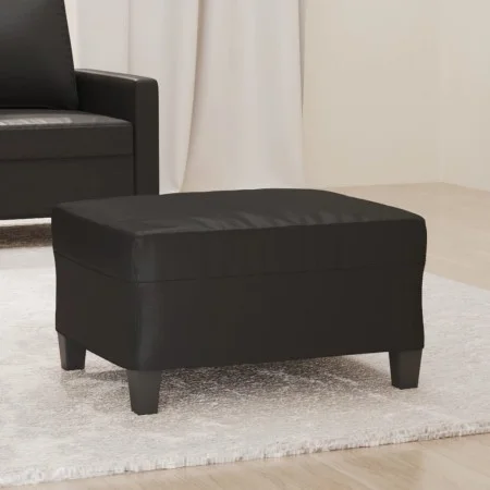 Reposapiés de cuero sintético negro 70x55x41 cm de vidaXL, Otomanas - Ref: Foro24-349355, Precio: 63,51 €, Descuento: %