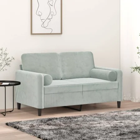 Cojines decorativos 2 uds terciopelo gris claro Ø15x50 cm de vidaXL, Cojines - Ref: Foro24-349509, Precio: 25,37 €, Descuento: %