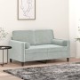 Cojines decorativos 2 uds terciopelo gris claro Ø15x50 cm de vidaXL, Cojines - Ref: Foro24-349509, Precio: 25,59 €, Descuento: %