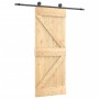 Puerta corredera con herrajes madera maciza de pino 85x210 cm en Puertas | Comprar online en Foru.es