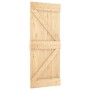 Puerta corredera con herrajes madera maciza de pino 85x210 cm en Puertas | Comprar online en Foru.es