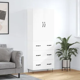 Aparador alto madera contrachapada blanco 69,5x34x180 cm de vidaXL, Aparadores - Ref: Foro24-3198081, Precio: 169,19 €, Descu...