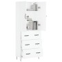 Aparador alto madera contrachapada blanco 69,5x34x180 cm de vidaXL, Aparadores - Ref: Foro24-3198081, Precio: 171,41 €, Descu...