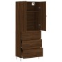 Aparador alto madera contrachapada marrón roble 69,5x34x180 cm de vidaXL, Aparadores - Ref: Foro24-3198088, Precio: 165,50 €,...