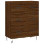 Aparador alto madera contrachapada marrón roble 69,5x34x180 cm de vidaXL, Aparadores - Ref: Foro24-3198088, Precio: 165,50 €,...