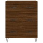 Aparador alto madera contrachapada marrón roble 69,5x34x180 cm de vidaXL, Aparadores - Ref: Foro24-3198088, Precio: 165,50 €,...