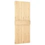 Puerta corredera con herrajes madera maciza de pino 85x210 cm de vidaXL, Puertas - Ref: Foro24-3202984, Precio: 171,20 €, Des...