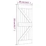 Puerta corredera con herrajes madera maciza de pino 85x210 cm de vidaXL, Puertas - Ref: Foro24-3202984, Precio: 171,20 €, Des...