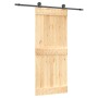Puerta corredera con herrajes madera maciza de pino 85x210 cm en Puertas | Comprar online en Foru.es