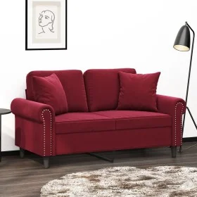 Cojines decorativos 2 uds terciopelo rojo tinto 40x40 cm de vidaXL, Cojines - Ref: Foro24-349489, Precio: 22,86 €, Descuento: %