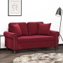 Cojines decorativos 2 uds terciopelo rojo tinto 40x40 cm de vidaXL, Cojines - Ref: Foro24-349489, Precio: 22,95 €, Descuento: %