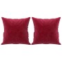 Cojines decorativos 2 uds terciopelo rojo tinto 40x40 cm de vidaXL, Cojines - Ref: Foro24-349489, Precio: 22,95 €, Descuento: %