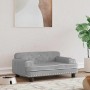 Cama para perros de terciopelo gris claro 70x45x30 cm en Camas para perros | Comprar online en Foru.es