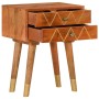 Mesita de noche de madera maciza de mango 43x30x58 cm de vidaXL, Mesitas de noche - Ref: Foro24-285853, Precio: 84,39 €, Desc...