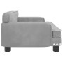 Cama para perros de terciopelo gris claro 70x45x30 cm en Camas para perros | Comprar online en Foru.es