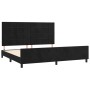 Estructura de cama con cabecero de terciopelo negro 200x200 cm de vidaXL, Camas y somieres - Ref: Foro24-3125777, Precio: 247...