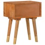 Mesita de noche de madera maciza de mango 43x30x58 cm de vidaXL, Mesitas de noche - Ref: Foro24-285853, Precio: 84,39 €, Desc...